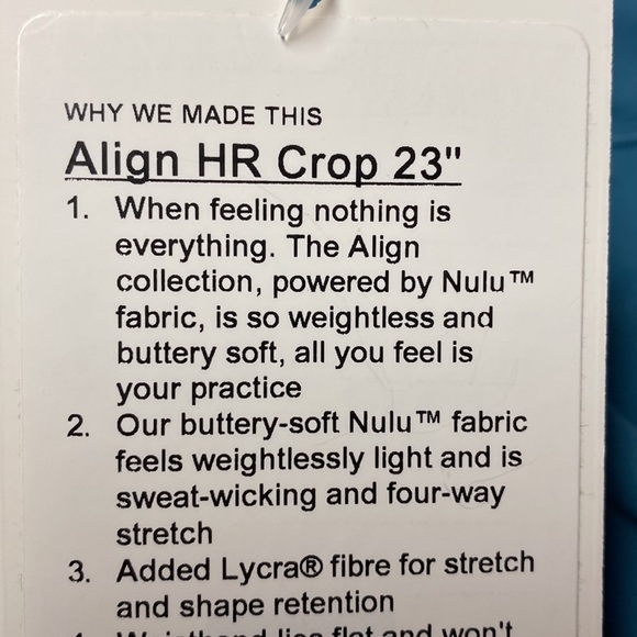 Lululemon align high rise crop 23” leggings - Picture 3 of 4